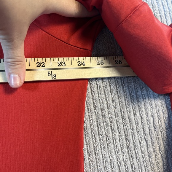 Adidas Golf Pullover Men's‎ L Red Layering Shirt 1/4 Zip Performance Stretch - Picture 6 of 8